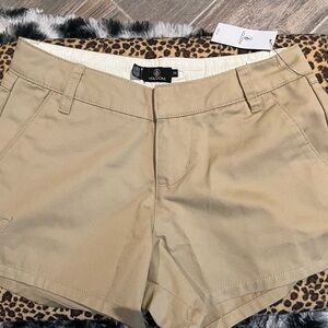 brown shorts